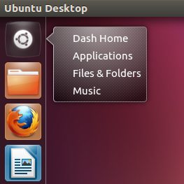 dash quicklist in Ubuntu 12.04 Alpha 2