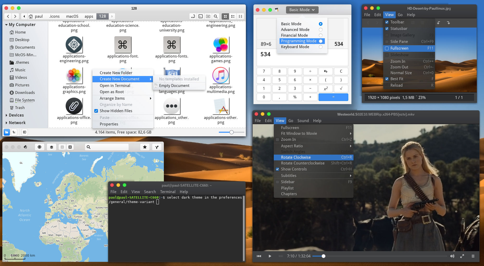 mac os style layout for windows 7